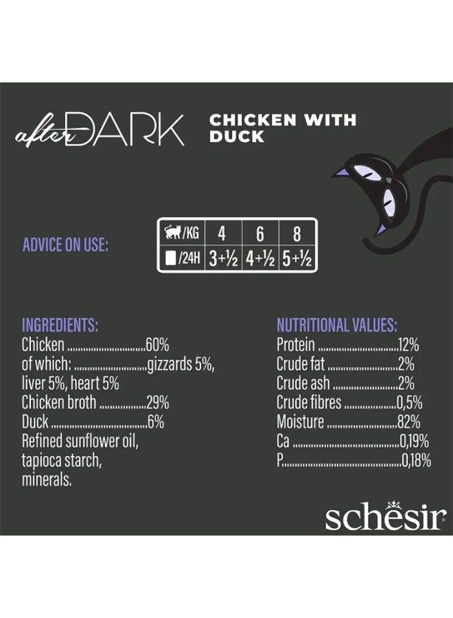 Caesar Cheezer After Dark Canned Chicken and Duck in Gravy for Adult Cats - Image 3